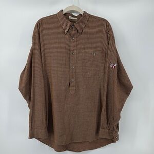 Fairway&Greene Heritage QuietLuxury Gorpcore 100%cotton Brown TheClubShirt SzXL